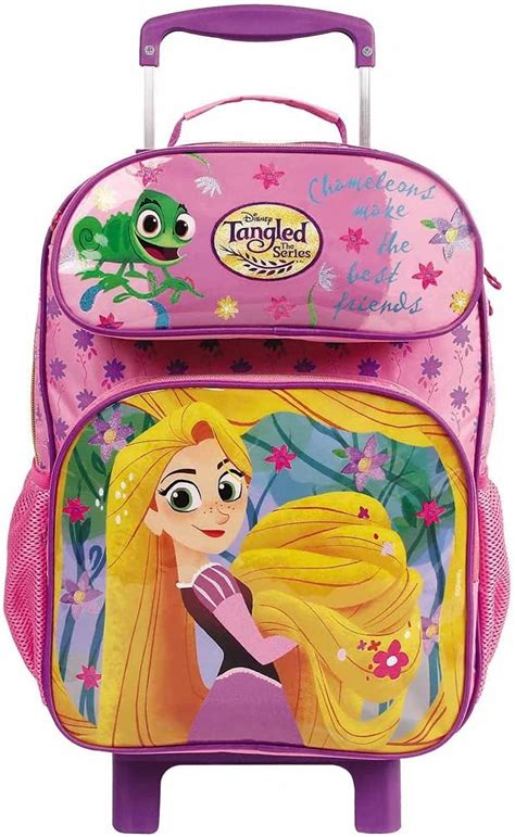 Mochila Escolar Rapunzel Rodinhas Infantil Menina .